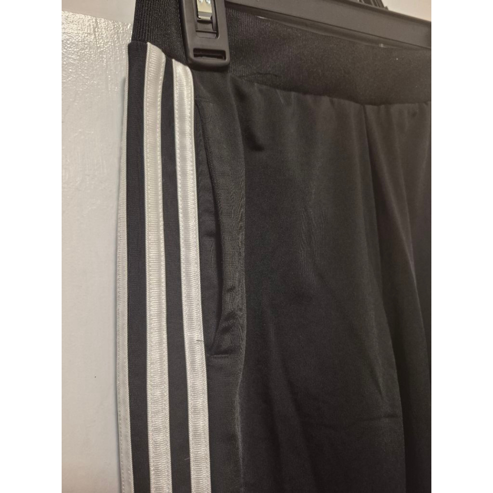 Girls Adidas Black & White Striped Sweatpants S - Picture 2 of 5